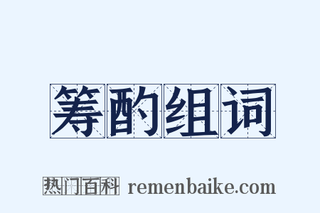 筹酌组词是什么意思的图片